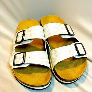 Boutique by Corkys White & Silver Sandals